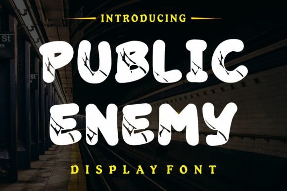 Public Enemy: A Distinctive Display Font for Bold Visual Statements
