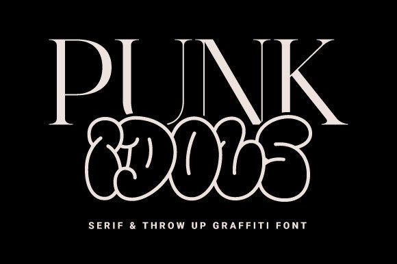 Punk Idols: Merging Serif Elegance with Graffiti Grit